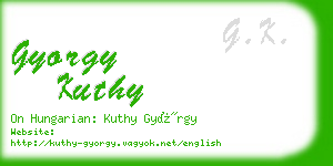 gyorgy kuthy business card